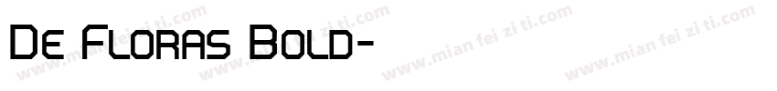 De Floras Bold字体转换